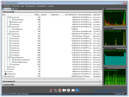 Comodo KillSwitch 2.5 (Русская версия)